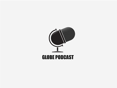 Globe Podcast Logo Idea brand design brand identity branding design illustration illustrator logo logo design logobranding vector