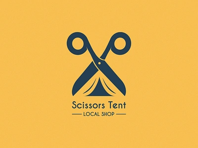 Scissors Tent brand design brand identity branding design illustration illustrator logo logo design logobranding vector