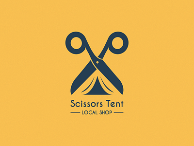 Scissors Tent brand design brand identity branding design illustration illustrator logo logo design logobranding vector