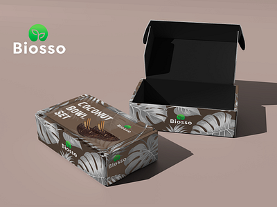 PACKAGING DESIGN (Biosso) adobe illustrator adobe photoshop bowl set box packaging cardboard label mockup package packaging illustration packaging mockup