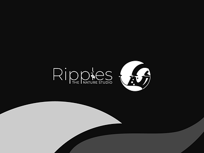 ripples logo black branding design icon illustration logo typography vector