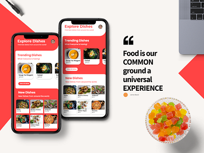 Food App app design illustration ui ux