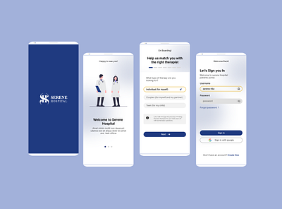 Hospital App - Onboarding animation branding graphic design ui