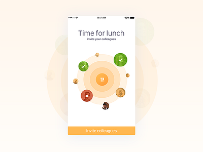 Lunch time app clean clean design design flat flat design ios ios app ui user experience user interface ux