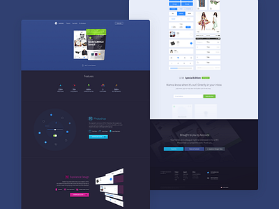 Guacamole landing page avocode dark design design landing page nifty icons nifty illustrations pack ui ui kit ui kit landing page ux website