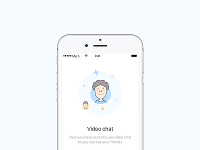 Video chat illustration mobile mobile app mobile apps mobile ui mobile ux on boarding ui ux video chat videochat