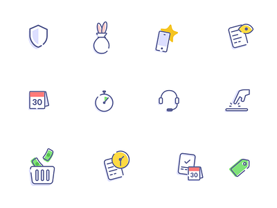 clean icons for twisto calendar cart cash clean costumer headphones icon iconset minimalism time timer twisto