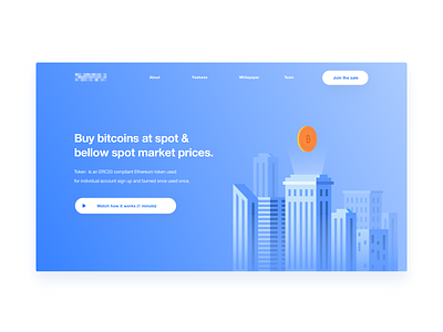 Crypto landing page bitcoin clean landing page compound crypto defi dex illustration landing page minimalistic page product design skyscrapers
