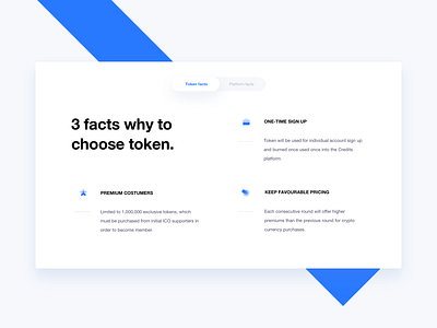 Token facts bitcoin blue icons clean design clean icons clean landing page crypto cryptocurrency iconset landing page switcher token
