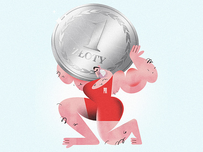 Inflation vs Poland adobe photoshop atlas branding character design coin design europe illustration inflation money poland polski złoty