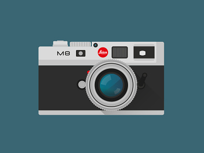 Leica M8 Camera camera flat flat design hipster illustration leica m8 martino pennati minimal minimalism