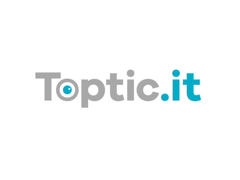Toptic.it logo animation brand eye flat glasses identity logo martinopennati minimal optics