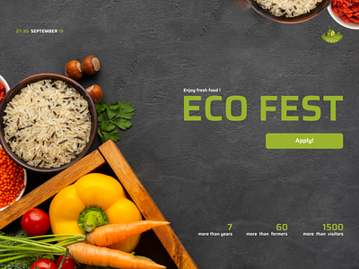 banner design eco food food app poster typography ui