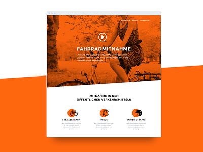 Bicycle Carriage Campaign bike carriage commute landing landing page mobility page urban