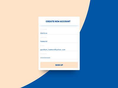 Sign Up // 001 DailyUI Challenge