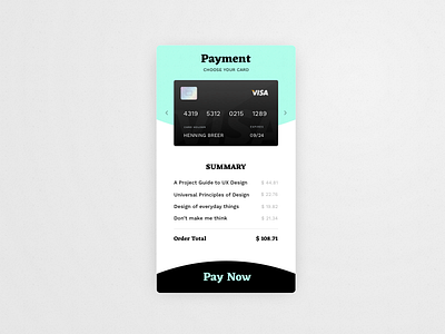 Credit Card Checkout // 002 DailyUI Challenge checkout credit card daily challenge dailyui day 002 ui ux