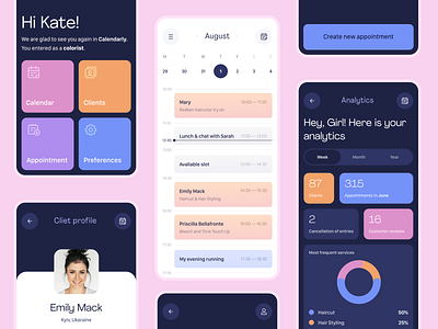 Task Planner App Concept analytic analytics app beauty calendar calendar ui clean design interaction logo mobile mobile ui planner planning profile shedule task task management ui uiux