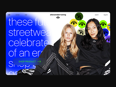 Alexander Wang x Adidas Originals — Main page Concept adidas ecommerce editorial fashion fashion branding interaction main photoshop sport ui uiux web website