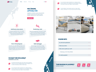 Web design for indoor climbing gym climbing daily ui design landing page landingpage minimal typography ui ux web website