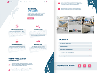 Web design for indoor climbing gym