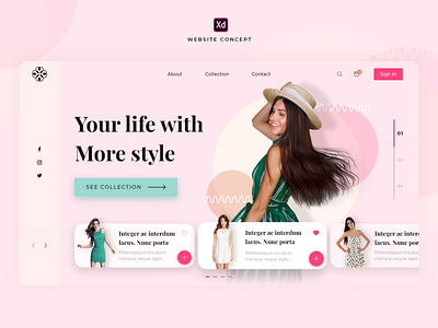 Website Concept Women's Clothing Store design typography ui ux web website
