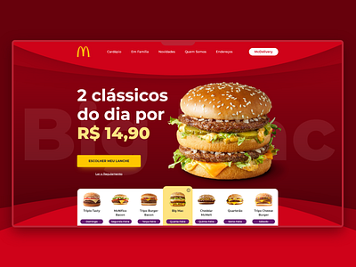 Website Concept Mc Donald's Brazil design landing page typography ui ui design uidesign ux ux design uxdesign web website