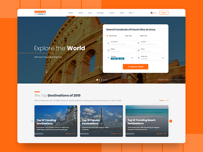 Concept KAYAK Website design landing page ui ui design uidesign ux ux design uxdesign web website