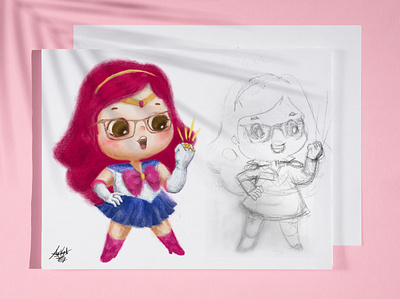 Creative Avengers - Message Queen character drawing illustration