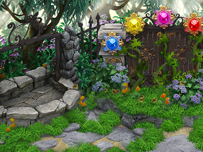 Game Background 3d background casual game game development illustration