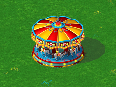 Rollercoaster Tycoon 4. Carousel. building carousel casual game gamedev