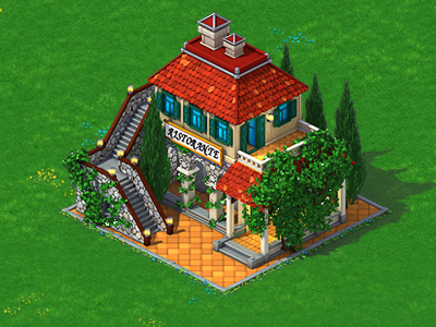 Rollercoaster Tycoon 4. Italian Restaurant