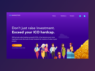 ICO Project crypto currency marketeing ui ux