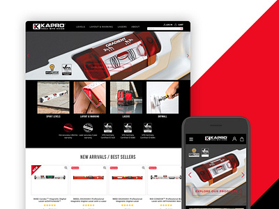 Kapro Tools design e commerce design e commerce shop e commerce website online store shopify shopify store ux website website design