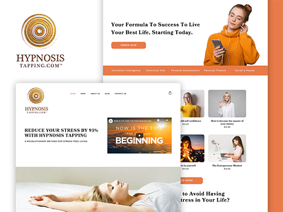 Hypnosis Tapping Online Store banner design design e commerce e commerce design e commerce shop e commerce website online store shopify store website website design