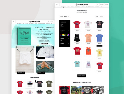Project 615 - an online store with a great cause - USA banner design design e commerce design online store shopify shopify store ui ux web website website design