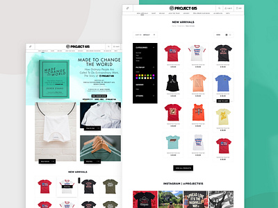 Project 615 - an online store with a great cause - USA banner design design e commerce design online store shopify shopify store ui ux web website website design