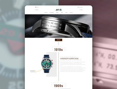 AVI 8 - Watch Brand - Campaign Landing page design and dev e commerce design e commerce shop e commerce website online store online store design shop design shop online shopify shopify store ux watches watches online store web website design