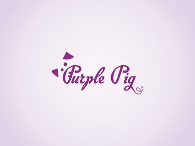 Purple pig logo logo