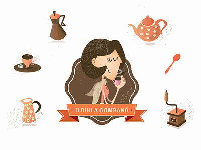 coffee coffee drink girl illustration