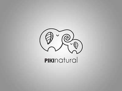 Piki natural logo elephant little logo love natural