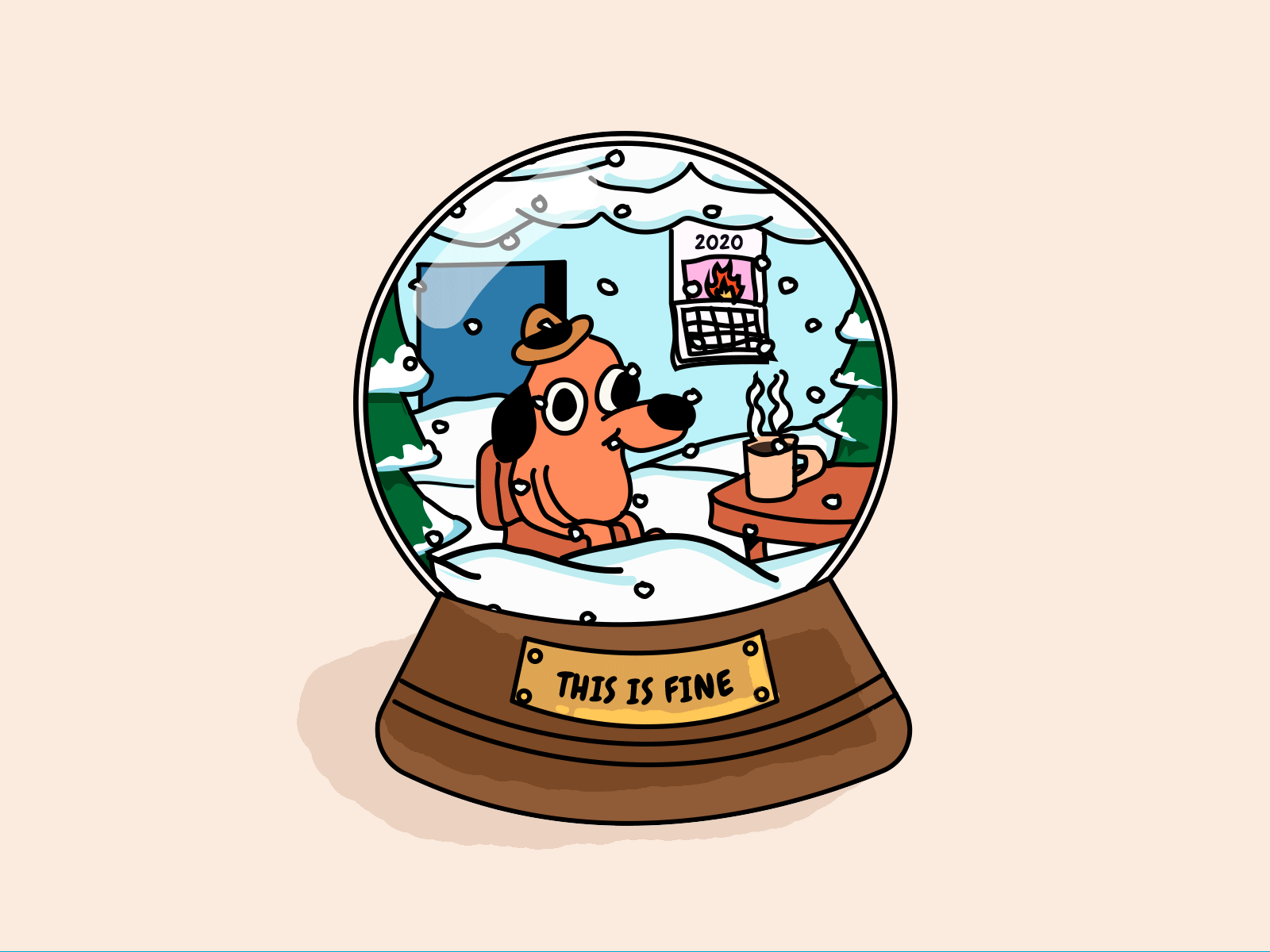 holidays are fine 2020 anxiety holidays snow globe this is fine