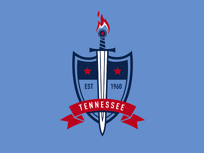 Tennessee blue english heraldry red tennessee
