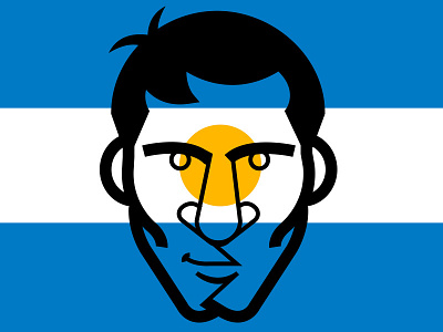 Messi argentina futbol illustration soccer world cup