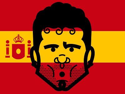 Costa futbol illustration soccer spain world cup