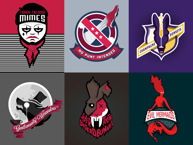 Fantasy Football Team Logos by Baron Von Gunter on Dribbble