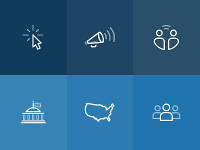 Large Icons communication government outlined simple