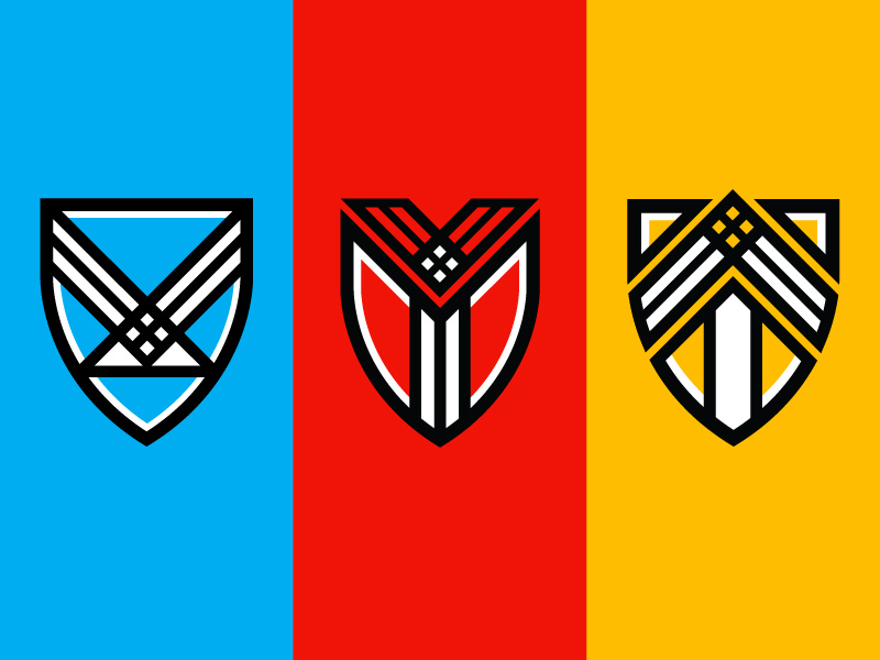 Brand Crests icon logo brand gold red blue crests