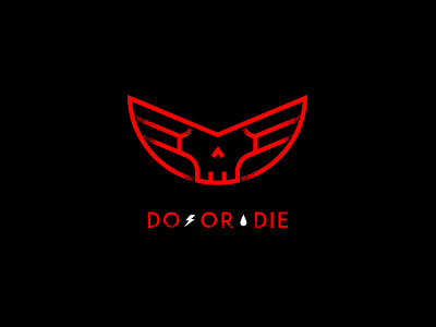 Do or Die Logo black do or die logo red skull texture wings