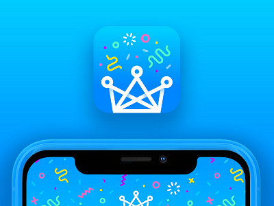 App Icon app blue collaborate confetti gradient icon party share stitch video