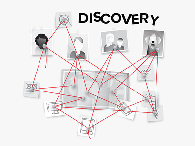 The Importance of Discovery crime board digital illustration discovery investigation board murder board process serial killer board